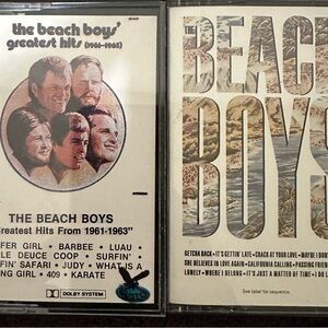 Lot of 2 Beach Boys rare vintage cassette tapes cassettes 1985 & 1986 classics